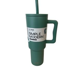 Simple Modern 40oz Stainless Steel Lidded Teal Tumbler Powder Coat‎ New